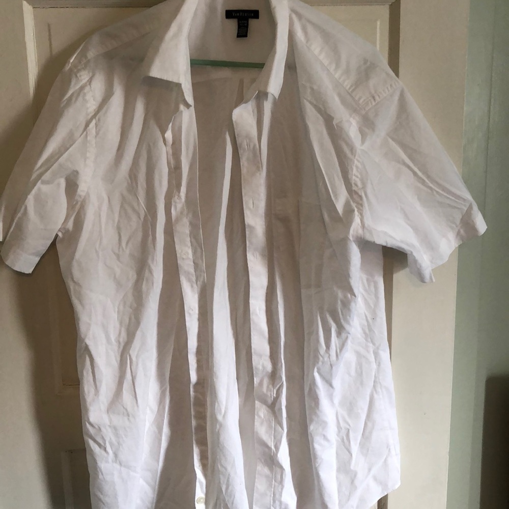 Short sleeve dress shirt white